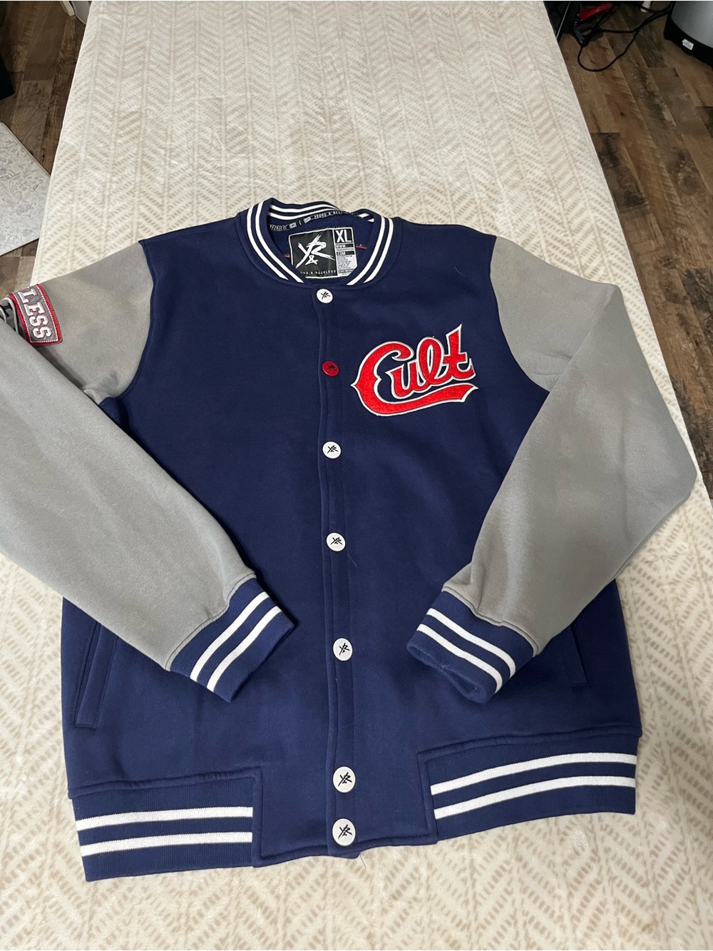Young And Reckless Cult 1986 Varsity Jacket Size X-Large Embroidered